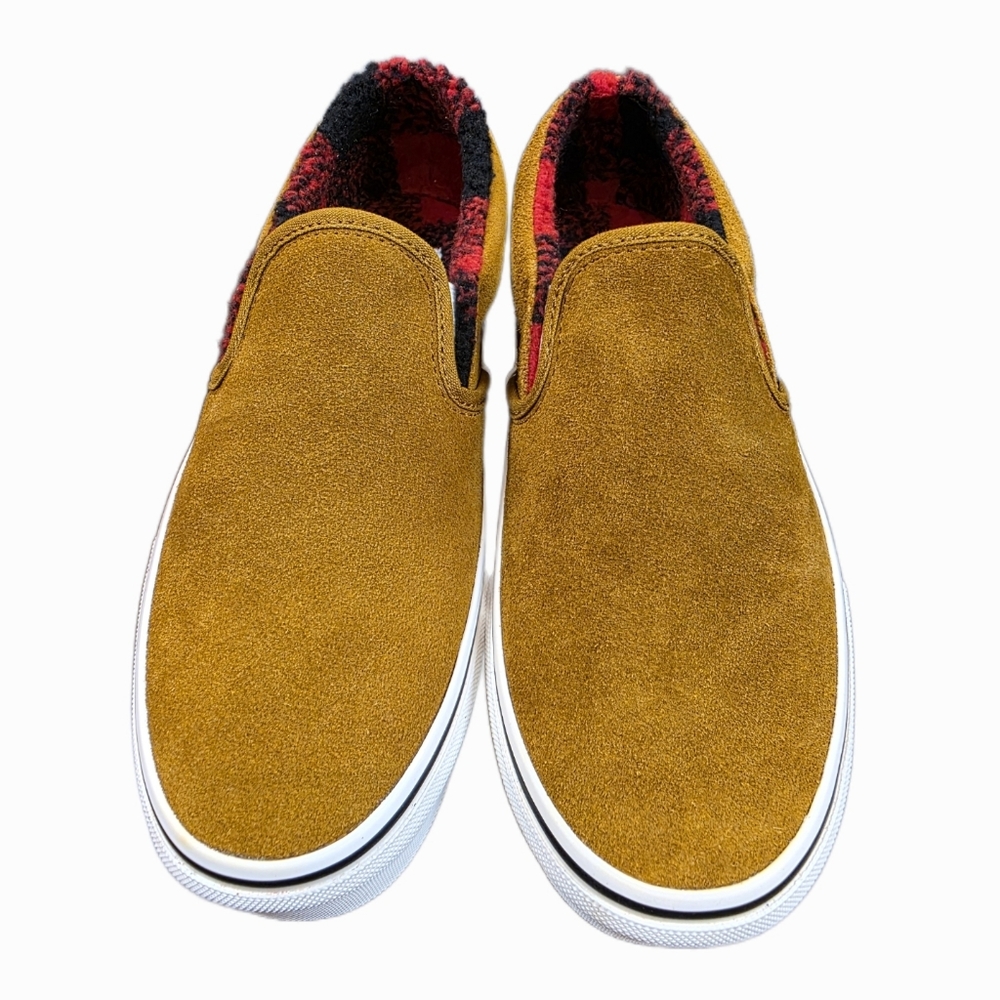 Vans Men's Tan Suede Slip-On Shoes - Picture 6 of 6